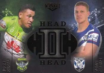 2020 NRL Elite - 2020 Case Cards - Head to Head #HH07 Josh Papalii/Dylan Napa Front